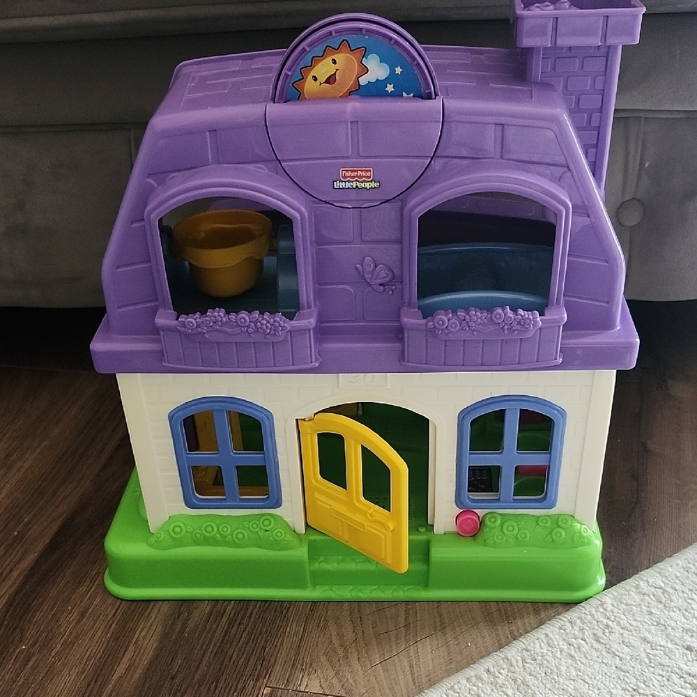 Fisher-Price Little People Purple and Yellow Playhouse - Picture 2 of 6